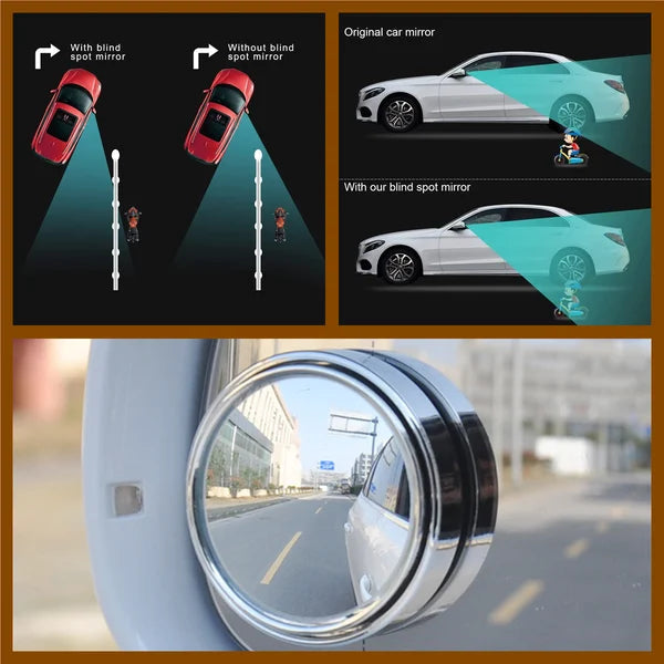 2 Pcs 360° Blind Spot Mirror - Drive Safer, Smarter & Stress-Free
