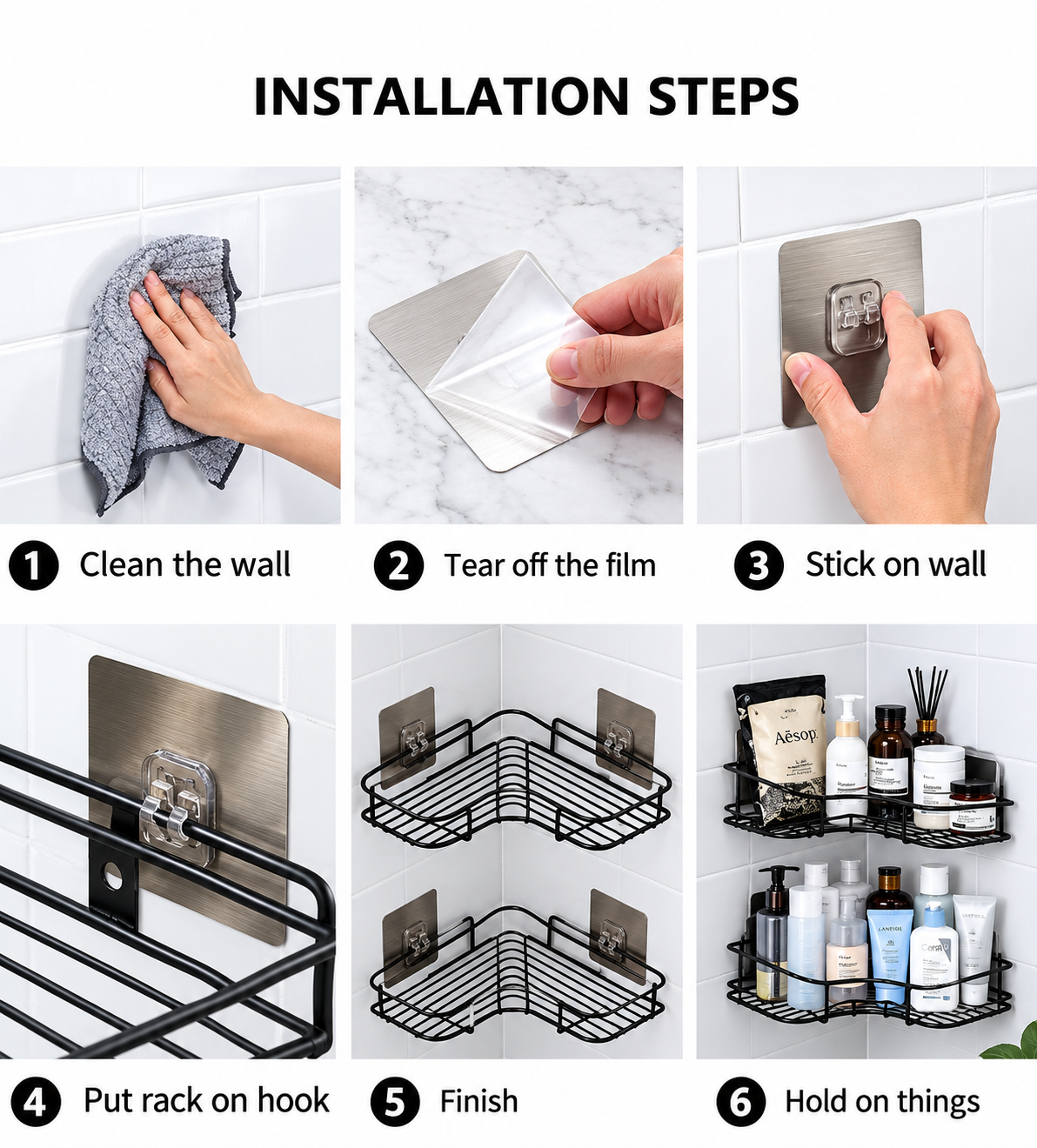 Bathroom Corner Shelf Pack of 2